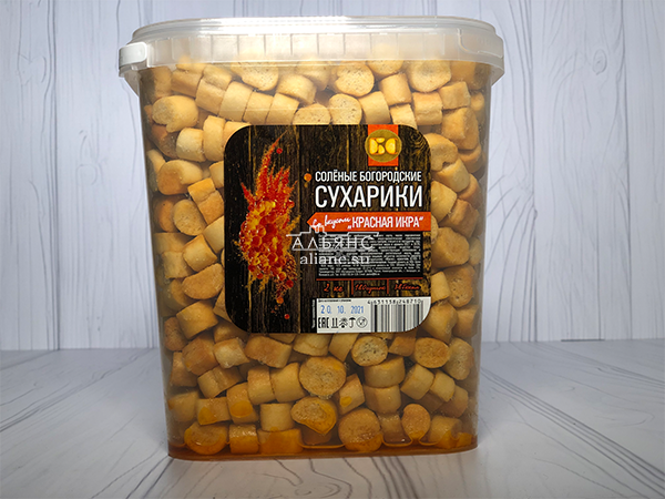 Сухарики с красной икрой в Шатуре