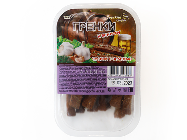 Сурские гренки Чеснок с зеленью (100 гр) в Шатуре