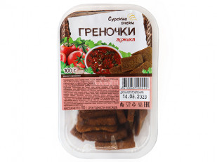 Деревенские гренки со вкусом Сметаны и Лука (Сурские): Сурские гренки с Аджикой (100 гр)