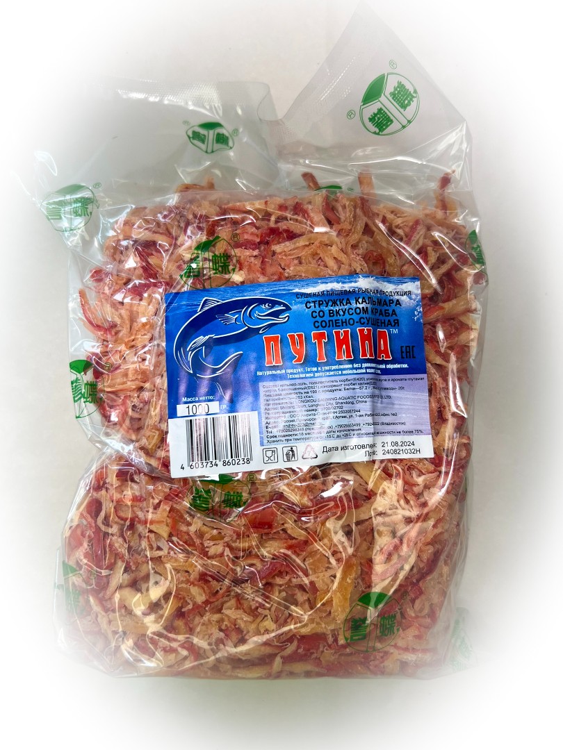 Кальмар стружка со вкусом краба "Розовая" (ПУТИНА) в Шатуре
