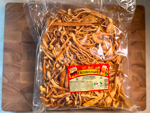 Нитка ЖАРЕНАЯ "Краб" Oktobtersnak 1 кг (сырный продукт) в Шатуре